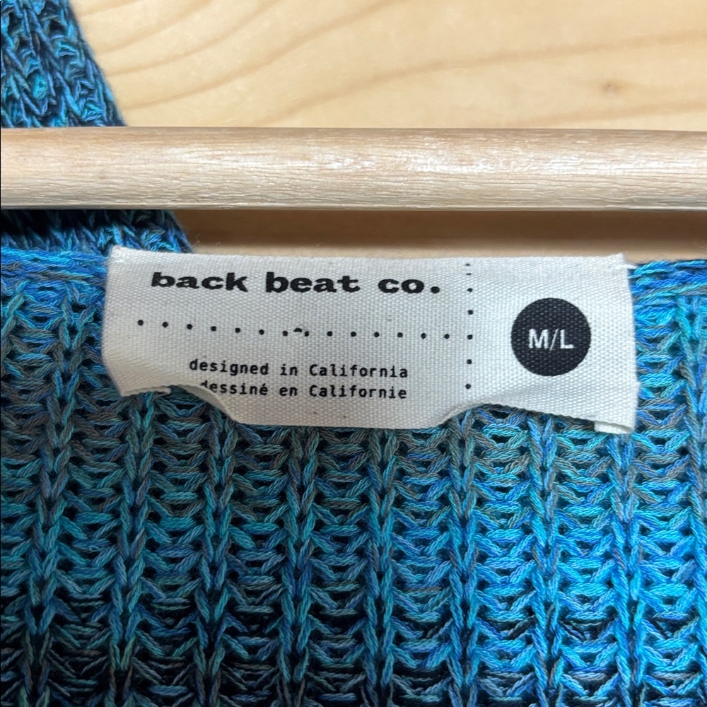 Back Beat‎ Co. Blue V-Neck Sweater - Picture 5 of 11
